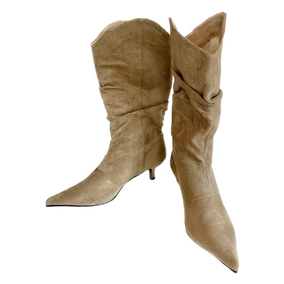 Source Unknown Tan Heeled Boots - Picture 4 of 13